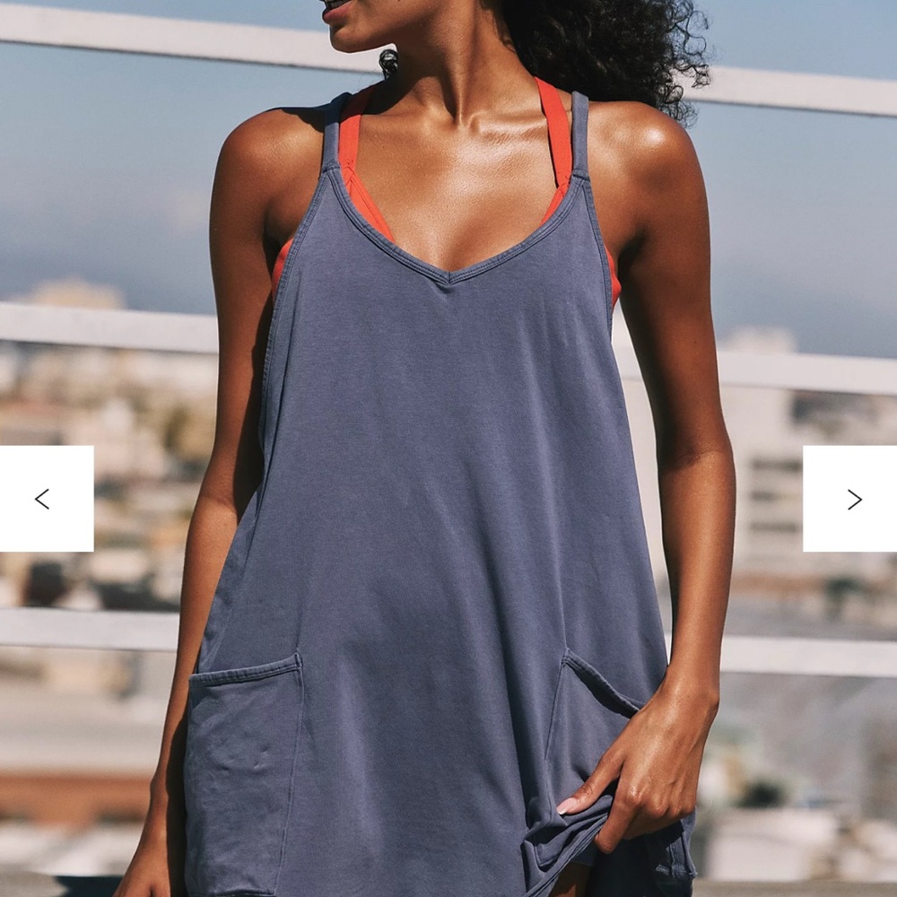 Free People Blue Hot Shot Mini Dress